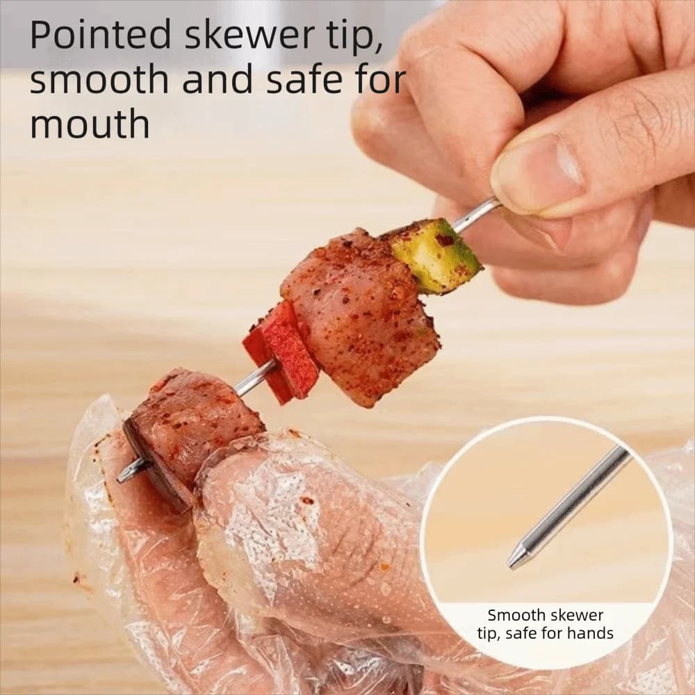 Support for Stainless Steel Spiedini for Air Fryer, Heat Resistant and Ruggine, Swivel, Non-stick with Roasting Rod