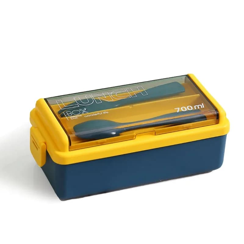 Lunch Box per microonde monostrato, Bento Box in plastica con utensili