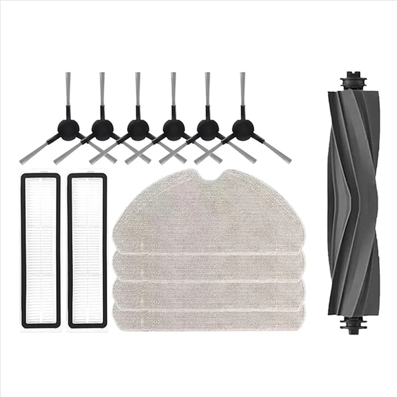 【NECESSITY】Accessori per robot aspirapolvere per Dreame D9 Max Gen2 - Spazzole laterali in gomma, spazzola principale, panno per la pulizia, HEPA F