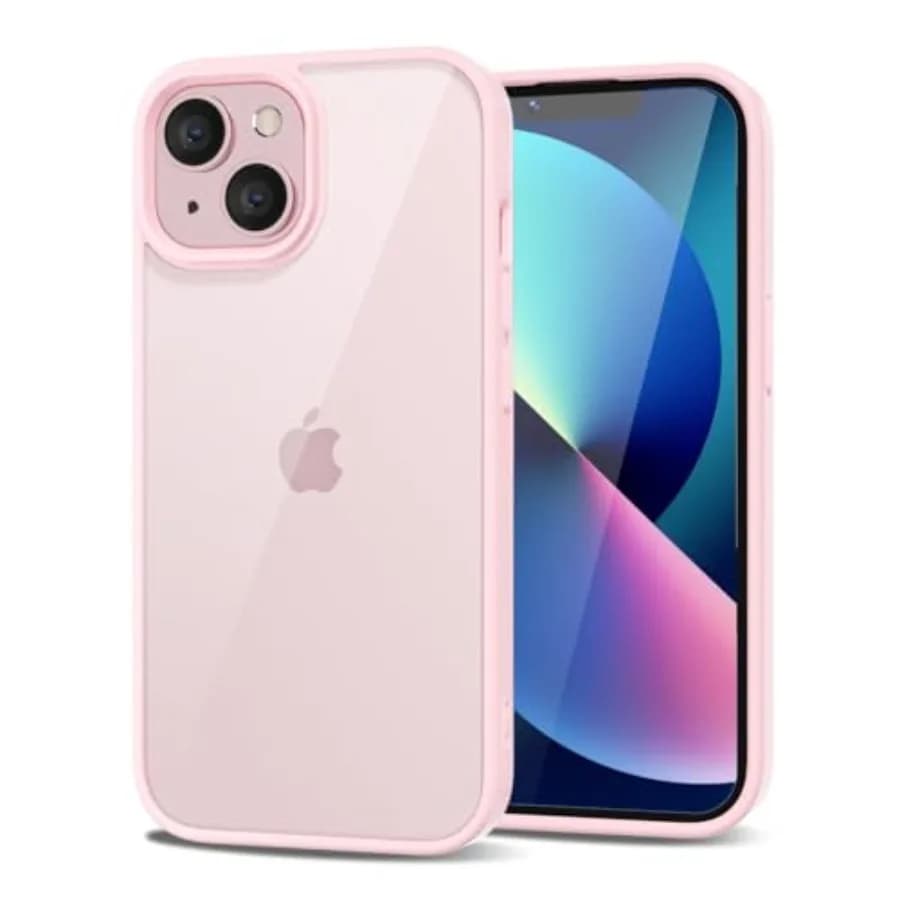for iPhone 13 Case Clear, Transparent Hybrid 13 Phone Case [Hard Plastic Soft Silicone Bumper] Acrylic Non Yellowing Thin Slim