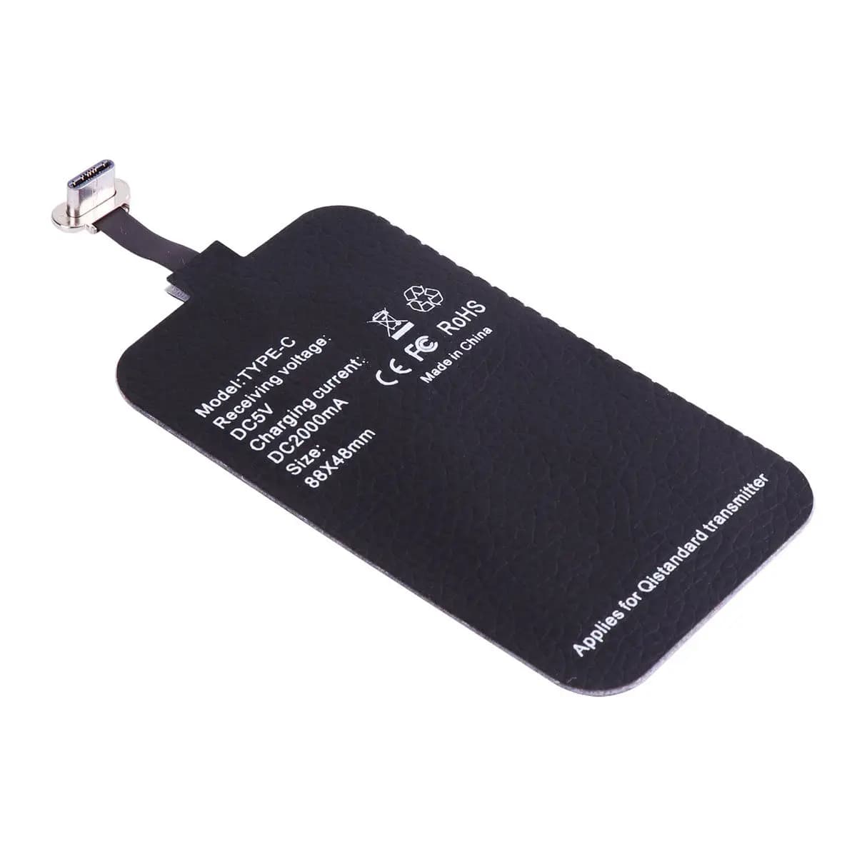 Wireless Charging Receiver Patch Type-C 2A Quick Wireless Charging Pad Compatible Charge Phone Wire-Free Mount Furniture