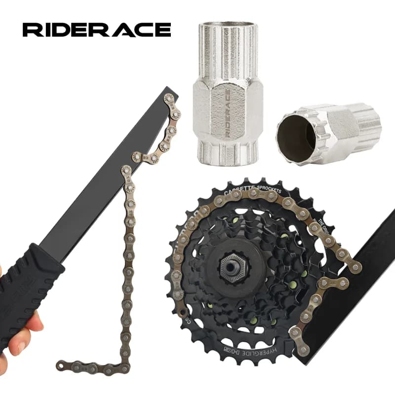 Kit di strumenti per la rimozione del volano della bicicletta 2 in 1 Cassetta per la rimozione del volano della ruota libera Estrattore del pignone 12 denti Strumenti di riparazione della catena della bici