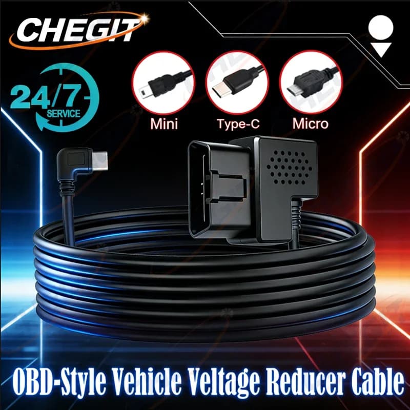 Nuovo Kit Hardwire OBD 24H 2026 con Porta Type-C/Micro USB/Mini USB Compatibile con il 98% delle Dash Cam per Auto - Accessori Auto