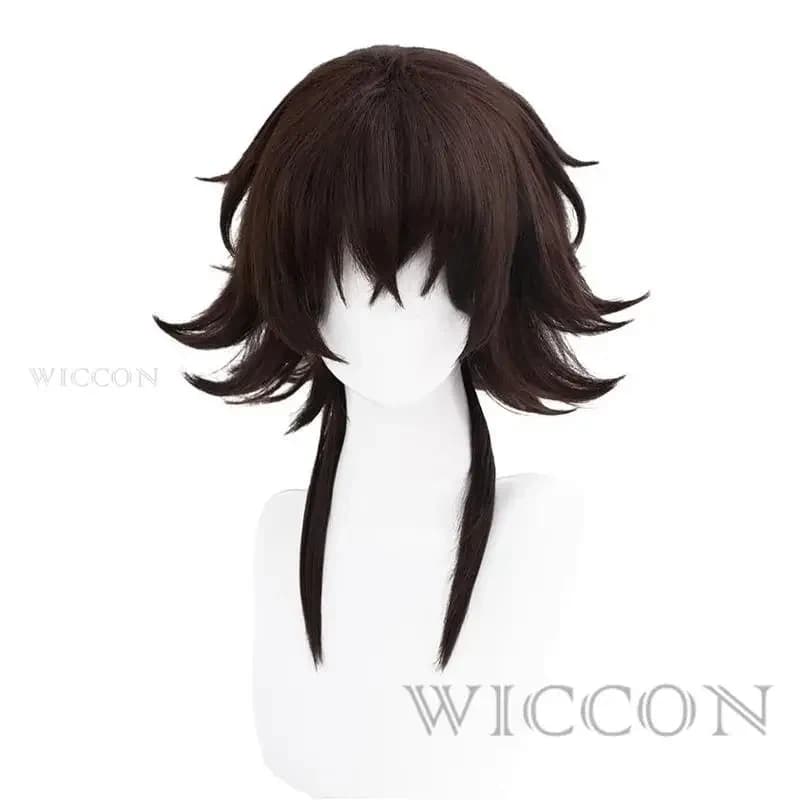 A;b'm\CosplayTetchou Suehiro Cosplay Costume Wig BSD Season 4 Hunting Dogs Team Red Uniform Brown Hair Anime Hat Glove3'd,5;h.9,