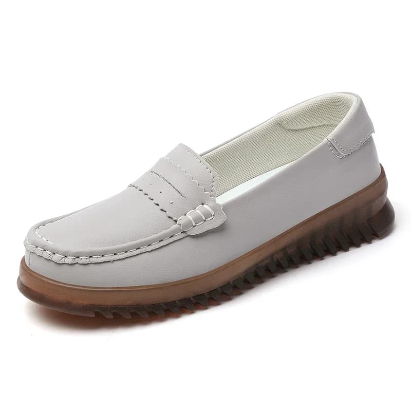 Sneakers Casual in Pelle di Vacchetta 100% per Donna, Taglie Grandi, Versatili, Leggere, Traspiranti, Antiscivolo, Mocassini da Donna
