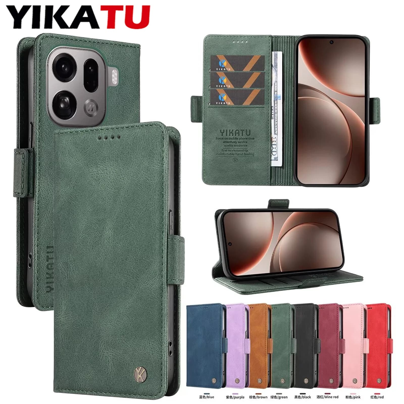 For OPPO Note 70T 70 Realme V60 Pro V23 V20 V11 P1 Pro 15T Find X8 X9 Pro X5 Lite X3 F31 5G F25 F23 F19 F17 K12X K10 Wallet Case