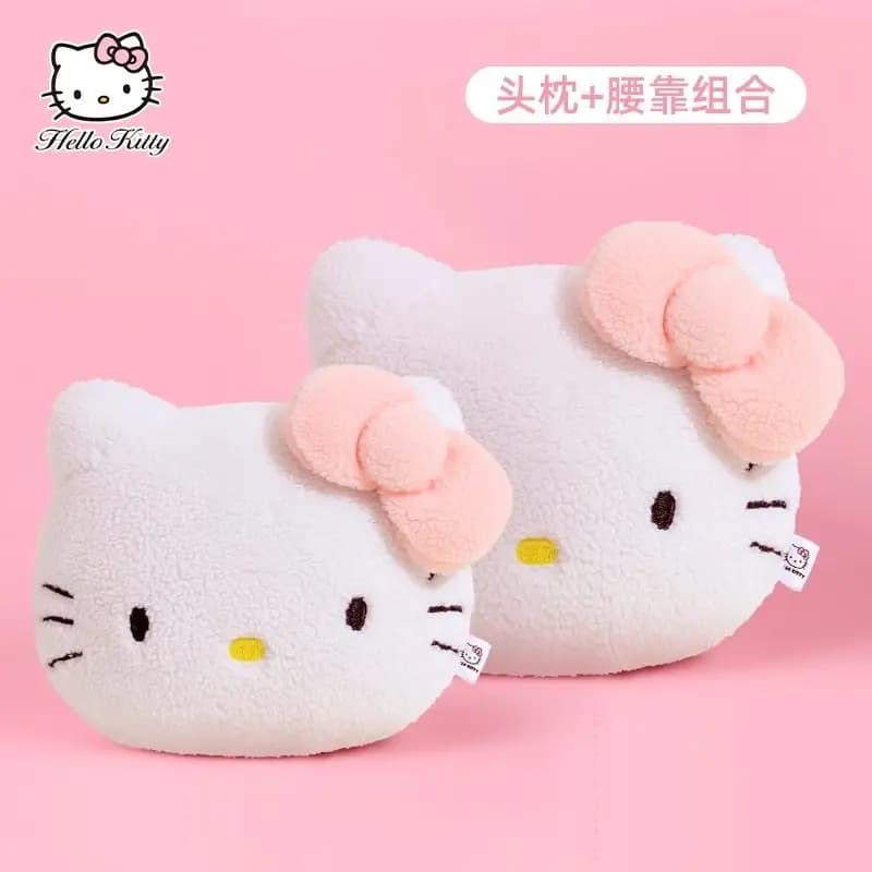 Cuscino per Poggiatesta Auto con Personaggi Sanrio, Cuscino Lombare Hello Kitty, Supporto Cervicale per Sedile Auto