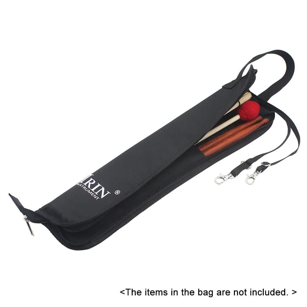 Custodia per bacchette per batteria Custodia portatile resistente all'acqua Borsa per bacchette 600D Cinghia per il trasporto Bacchette Accessori per strumenti a percussione