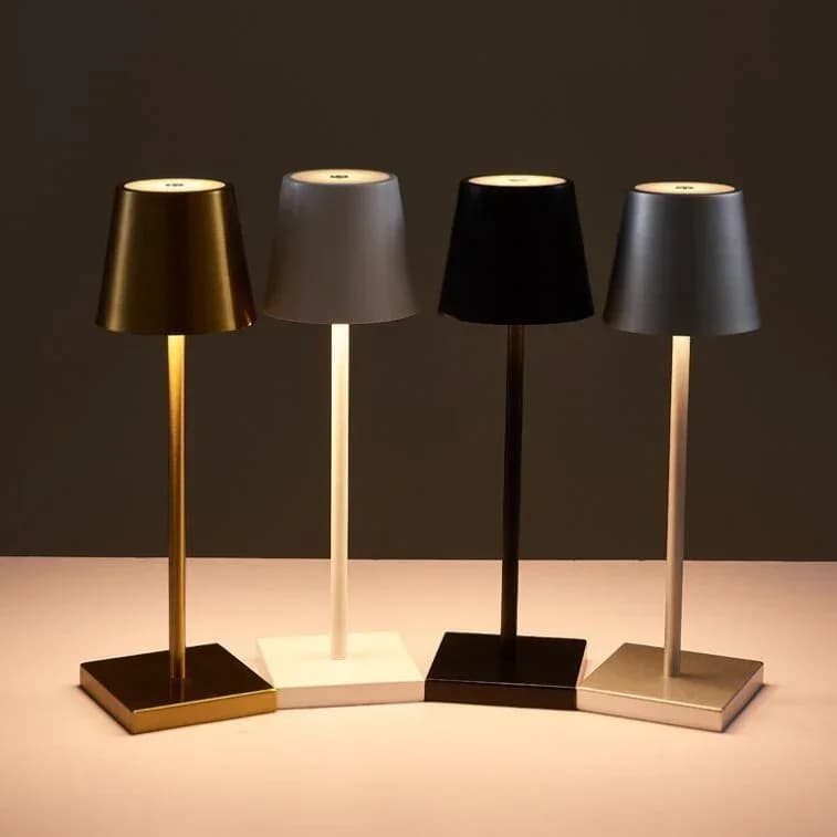 Lampada da Tavolo Moderna a LED Portatile USB con Interruttore Touch, Ricaricabile, Senza Fili, per Hotel, Soggiorno e Ristorante