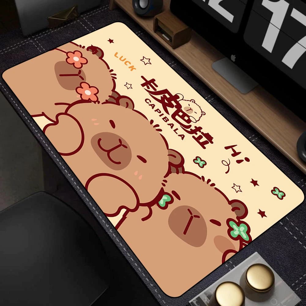 Tappetino per mouse Capybara CUTE INS Tide, tappetino rotondo per tastiera, tappetino da tavolo, tappetino per mouse da scrivania per studenti e gamer, sottobicchieri, tappetino da scrivania per casa