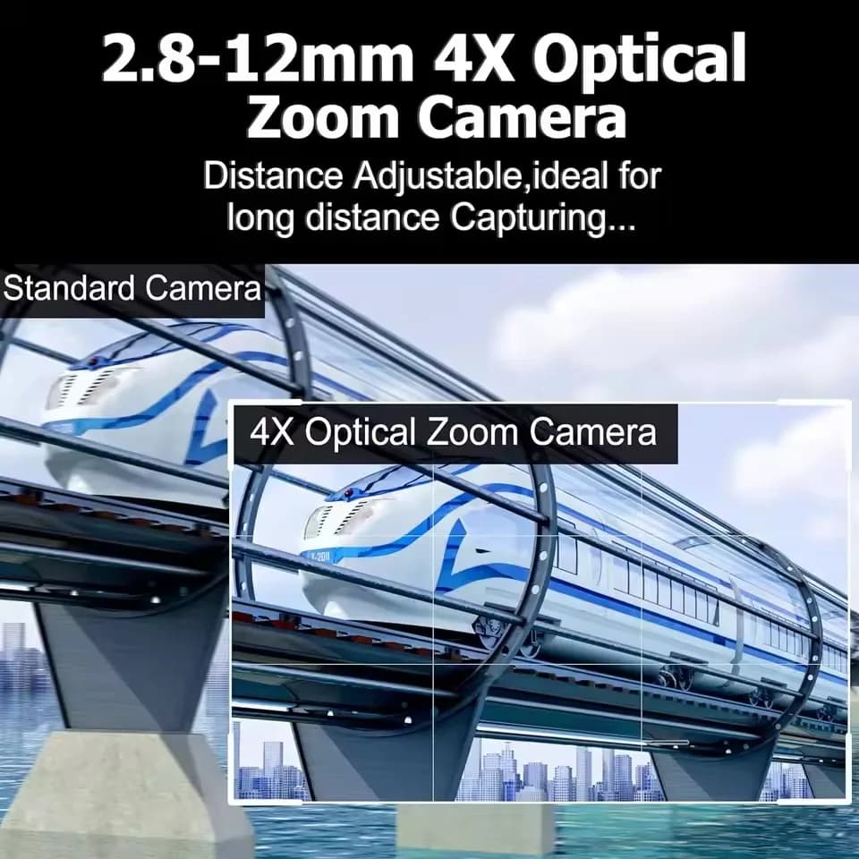 ELP FHD 1080p 30fps Camera with USB Zoom CMOS IMX323 H.264/MJPEG Low-light USB Webcam with 2,8-12 mm varifocal lens for PC
