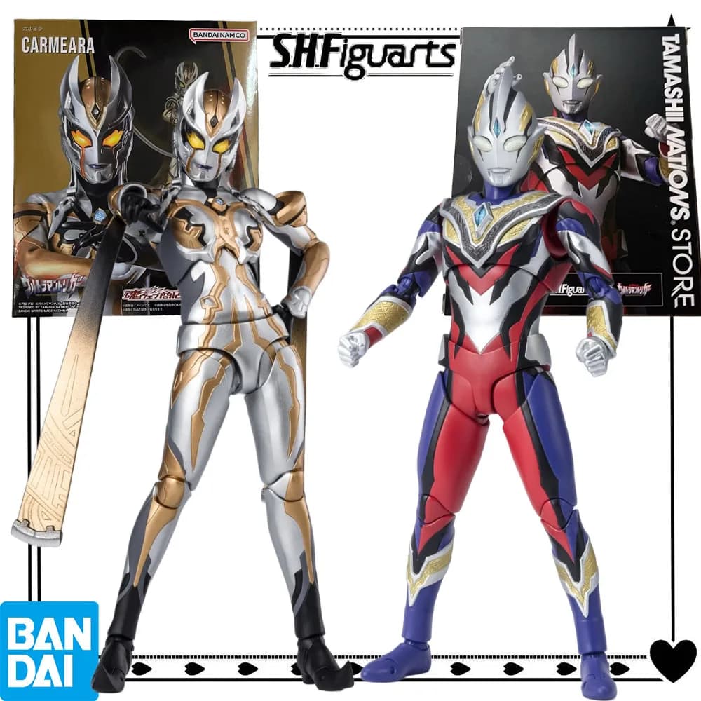 100% autentico Disponibile Bandai SHFiguarts Ultraman Trigger Carmeara & True Ultraman Trigger Anime Action Figure Collection