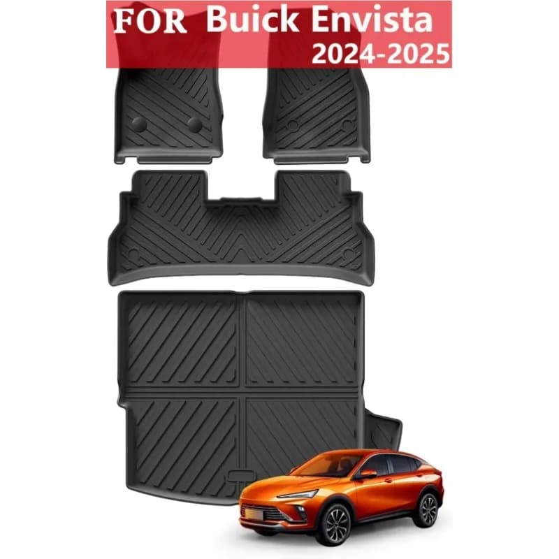 Floor Mats Cargo Mat Fit For 2024-2025 Buick Envista Accessories All Weather TPE Floor Liners 1st 2nd Row Trunk Liner Boot Pad