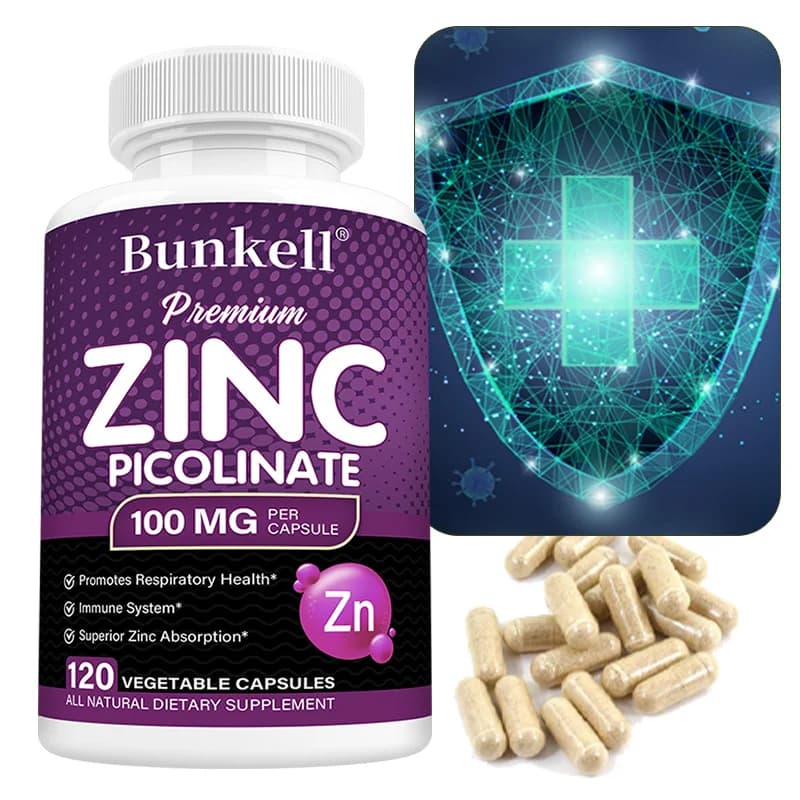 Zinc supplement - daily vitamin zinc capsules for adults, high-powered natural antioxidant, energy production, immune support