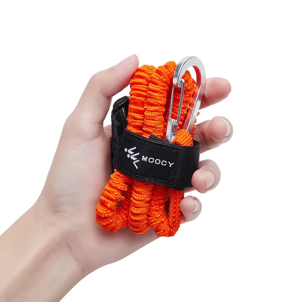 Guinzaglio elastico per pagaia per kayak 1PC Corda di sicurezza per cintura per pagaia per kayak resistente con fibbia resistente Accessori per barche a remi