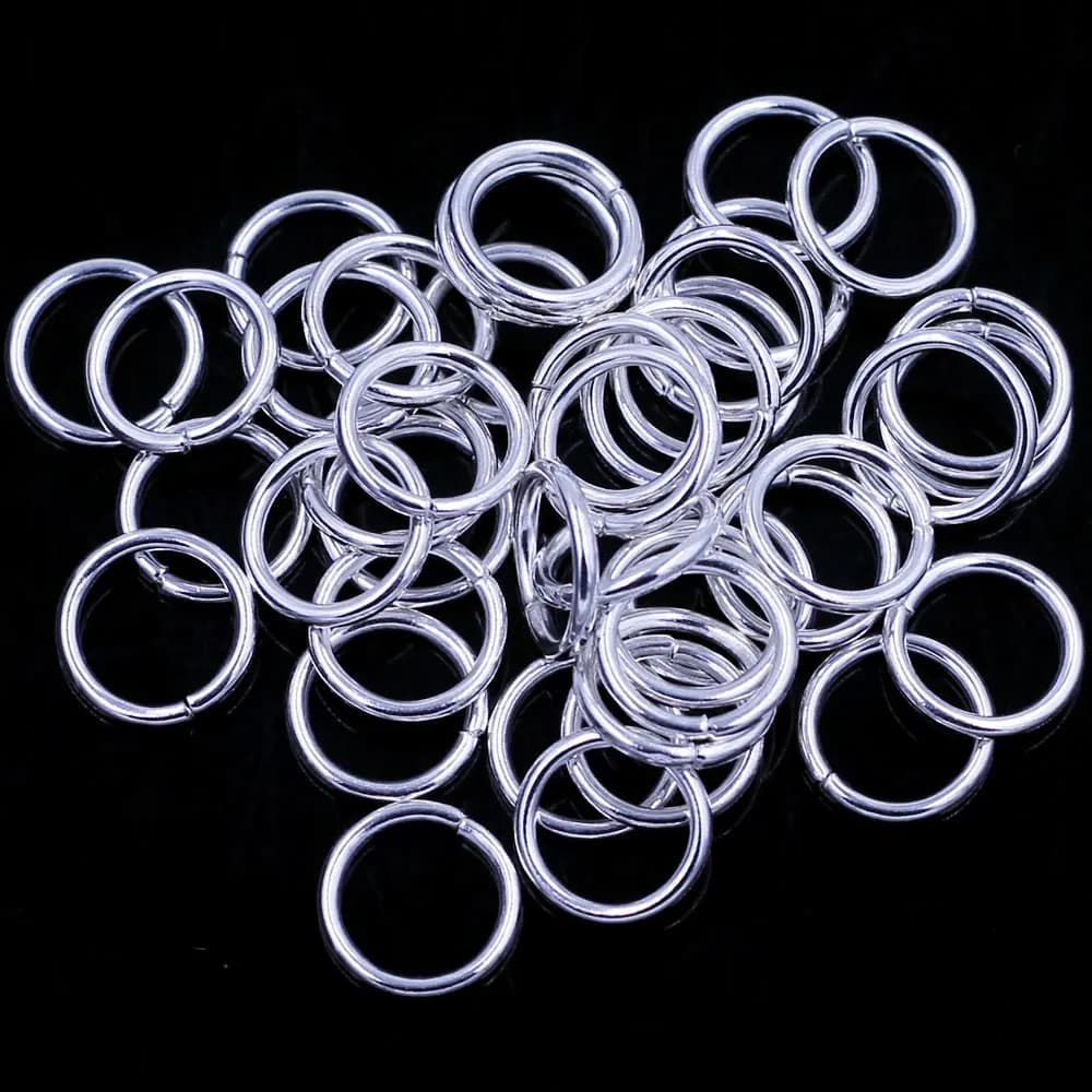 3000 Pezzi Anelli Aperti Rotondi Placcati Argento per Gioielli Fai da Te, Ciondoli, Diametro 6mm