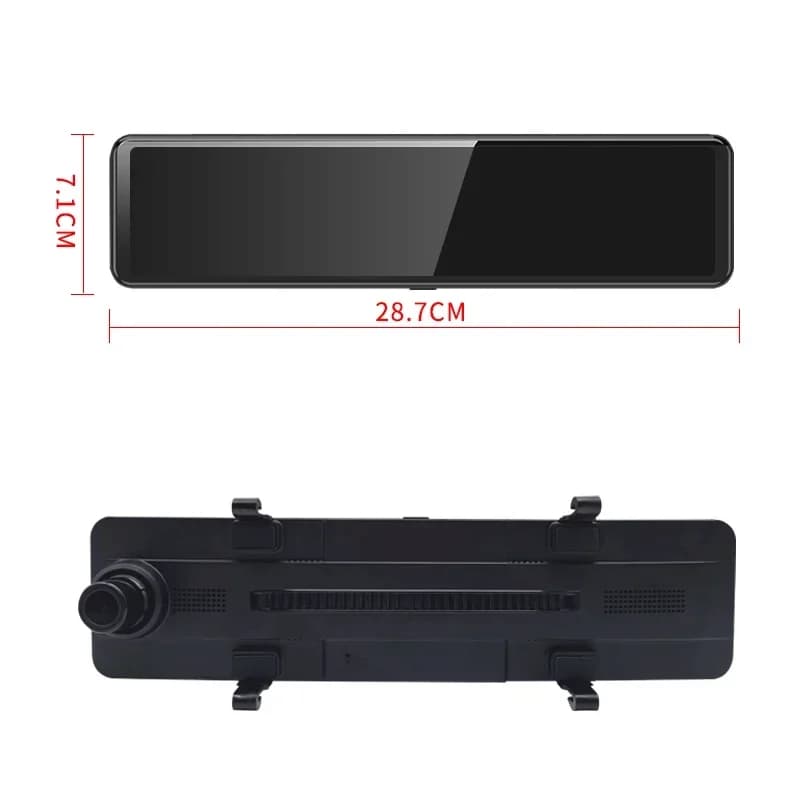 Dash Cam 12" mirror 1080P 3 channel front and rear dashboard camera with full touch screen Smart retrovisor mirror Nigh