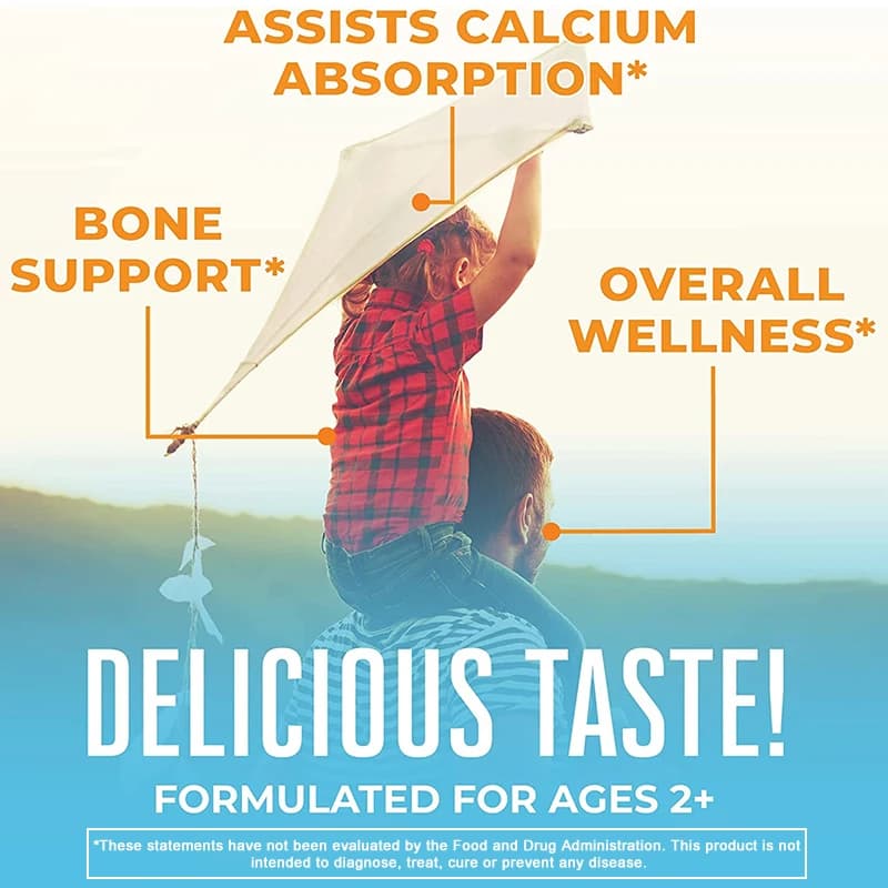 Vitamins D, K2 Gummies Supplements To Support Bone and Heart Health and Boost Immune Health