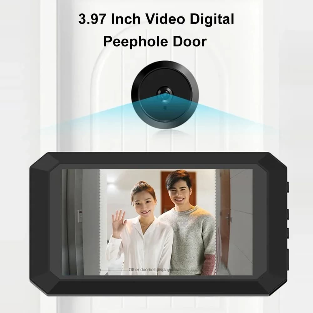 Spioncino Digitale con Videocamera, Occhio Magico Elettronico, Registratore Foto, Batteria al Litio Integrata da 1400mAh, Telecamera 1080P