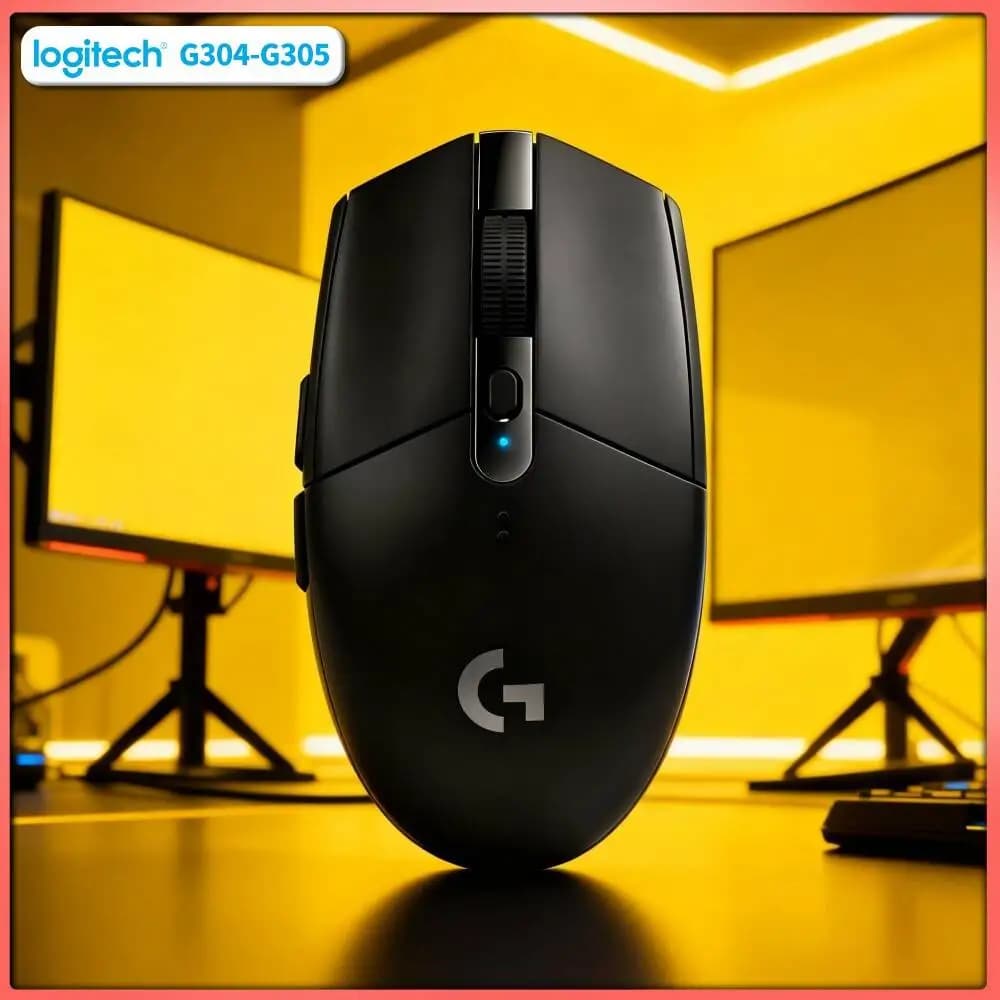 Logitech G304 LIGHTSPEED Wireless Gaming Mouse 12000 DPI HERO Sensor 1ms Latency 250hr Battery High Durability