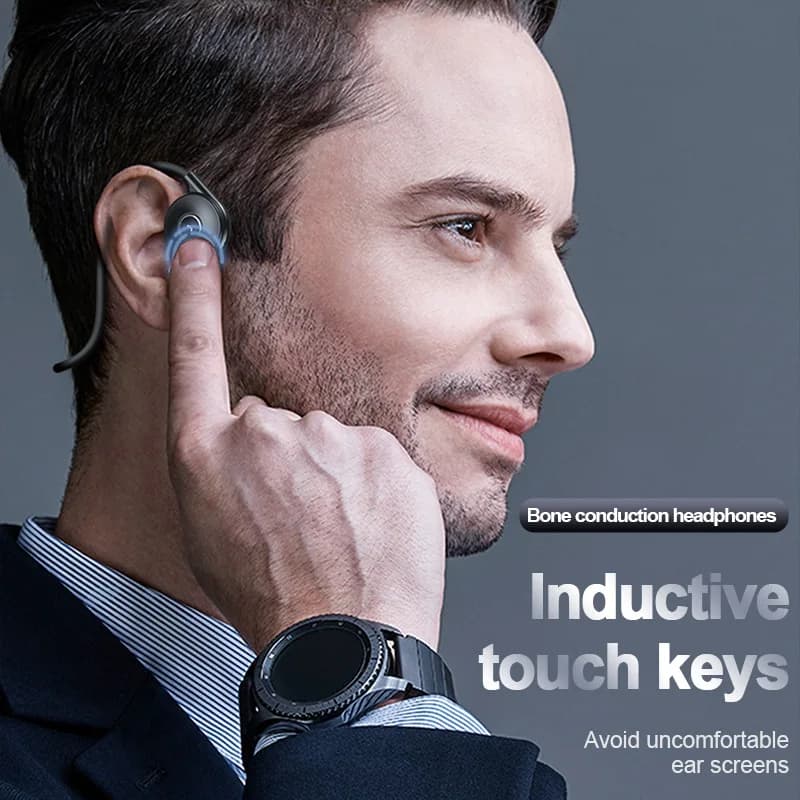 New Bluetooth M1 Headphones to Conduction Bone with Hook for Earrings, for Race and Sports, Royal Stereo, Business Auricolari with Reduction of Noise, Gaming Headphones