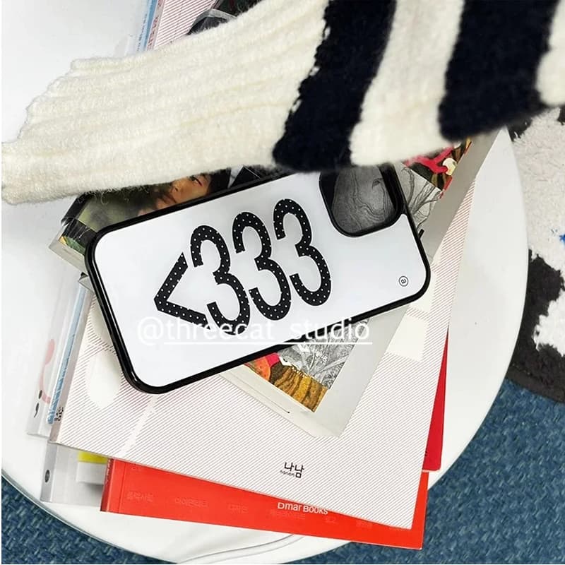 Popular Polka Dot Number Symbol 333 Phone Case For iPhone 17 16 15 14 13 12 11 Pro Max XR XS 7 8 PLUS 17air 16e Y2K Matte Cover
