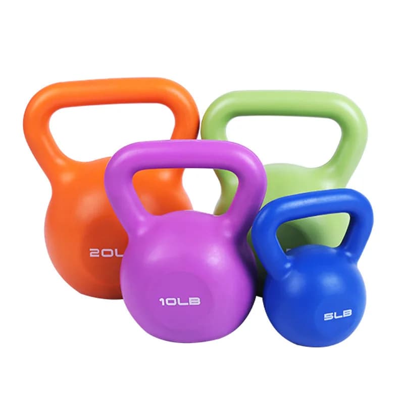 PINJIAN Kettlebell Personalizzabile con Logo, Attrezzatura per Fitness Domestico, Kettlebell da Competizione 5-30LB, Colorato in PE, Portatile in Cemento