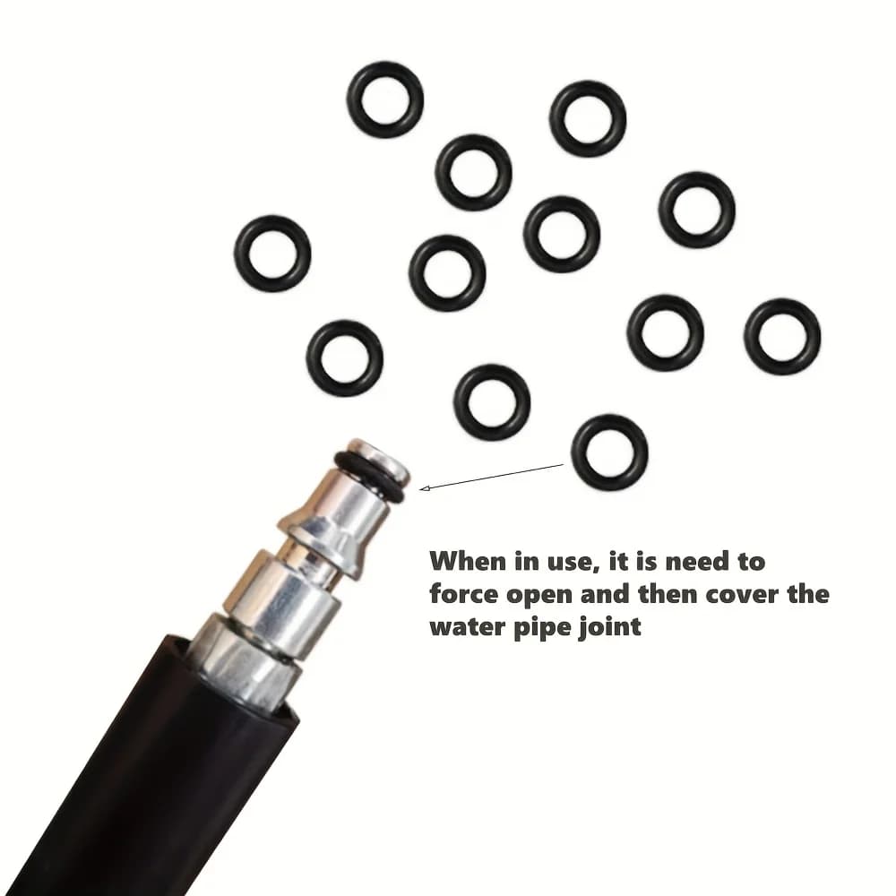 10 pezzi O-ring in silicone nero per pistola idropulitrice ad alta pressione, per macchina lavaggio auto e idropulitrice per detailing auto