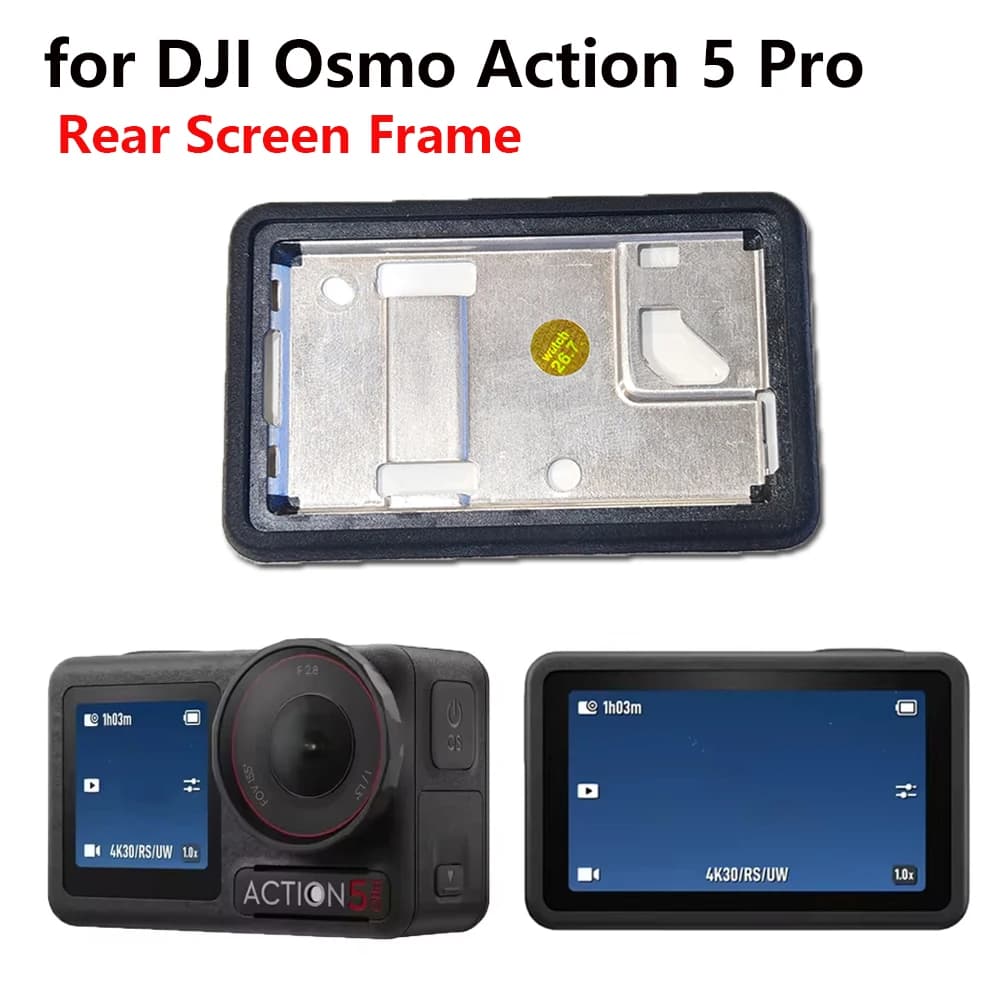 New Action Camera LCD Screen Repair Parts for DJI Osmo Action 5 Pro Camera Back Screen Cover Housing Accessories
