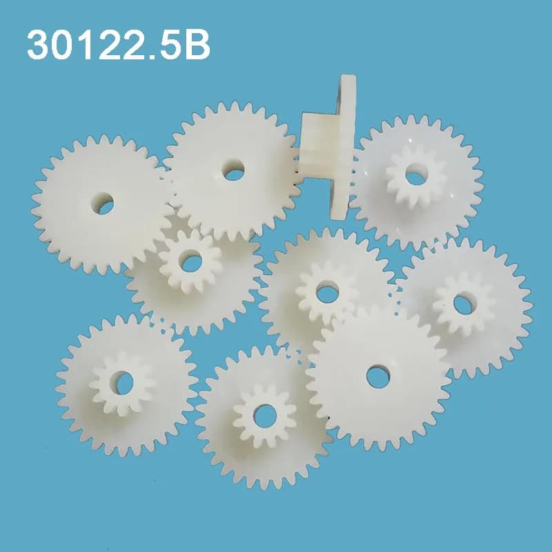 30122.5B 0.5M Plastica POM Diametro Ingranaggio 16mm 30 Denti 12 Denti Doppio Strato Ingranaggio 2.55mm Foro Giocattolo FAI DA TE Parti Accessori 30T + 12T