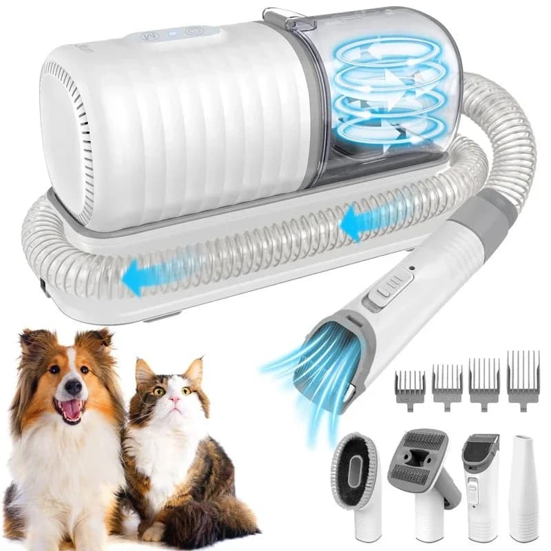 Set di spazzole per il bagno del cane, accessori per la toelettatura degli animali domestici, set di prodotti per la toelettatura da negozio di articoli per animali.
