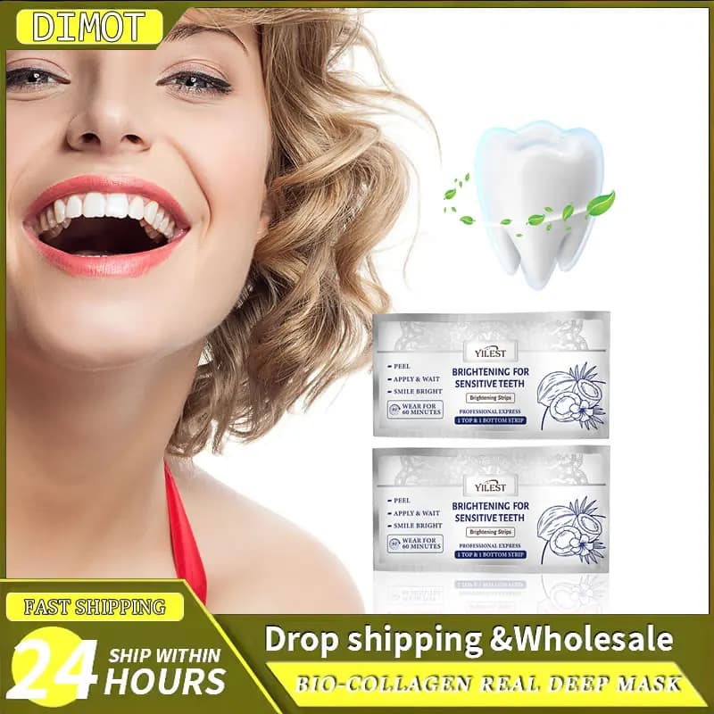 Teeth whitening Adhesives Gel Dental whitening Strips Whitening Hygiene Oral Care Strip Remove stains Fresh breath Enlighten