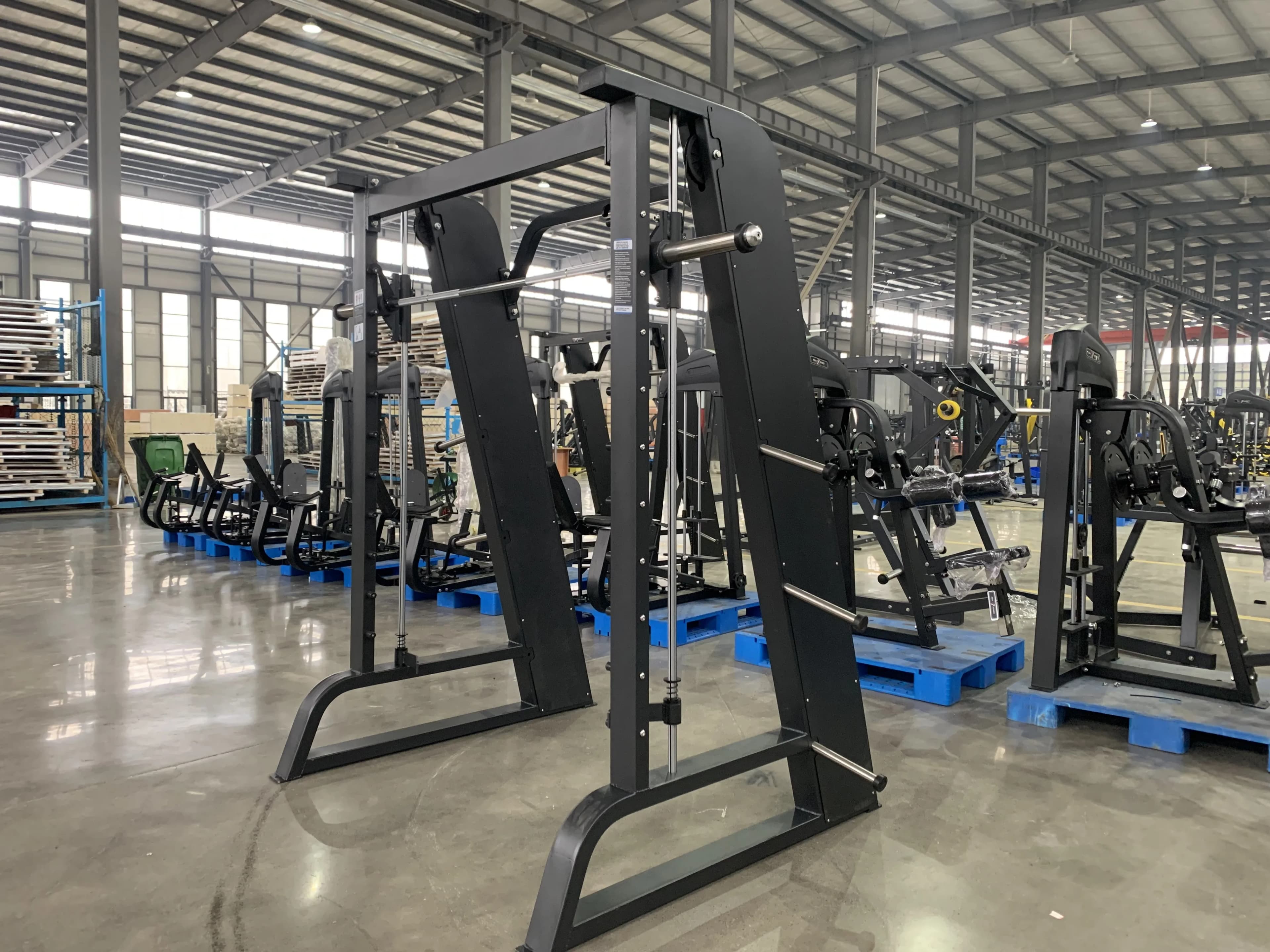 Commercial Gym Club Smith Machine for Bodybuilding and Exercise for Weight Lifting Plate Loaded Smith Machine with Safety Lockp