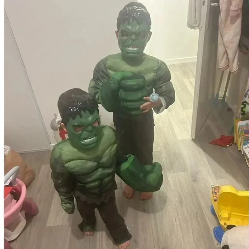 Costume da supereroe per Halloween, tuta muscolosa, costume da Gigante Verde, abbigliamento cosplay per bambini, regalo di compleanno, travestimento per feste a tema anime, gioco di ruolo