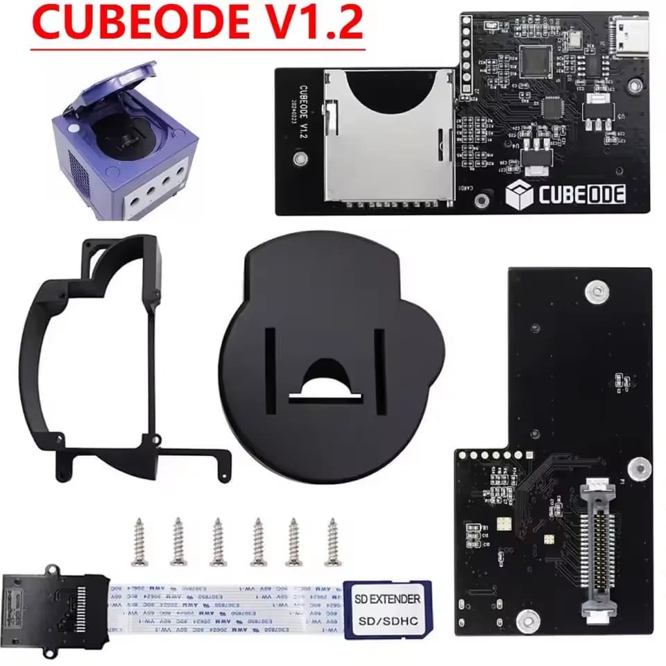 Emulatore di Unità Ottica CUBEODE V1.2 per GC Loder Swiss SD2SP2, Sostituzione Aggiornata dell'Unità DVD Originale per Console di Gioco NGC GameCube