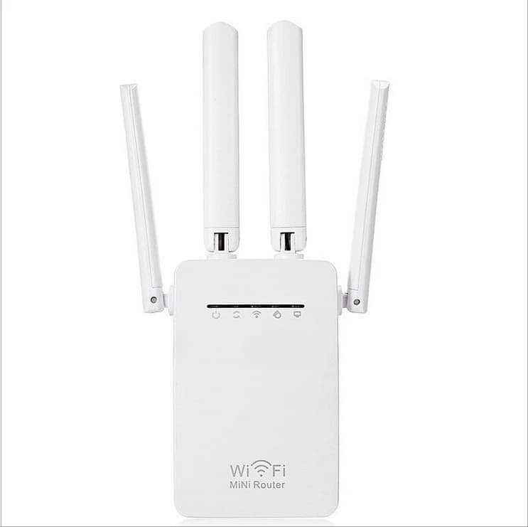 Quad Antenna Dual Network Port 300M Wireless Routing Repeater 300Mpbs WiFi Repeater