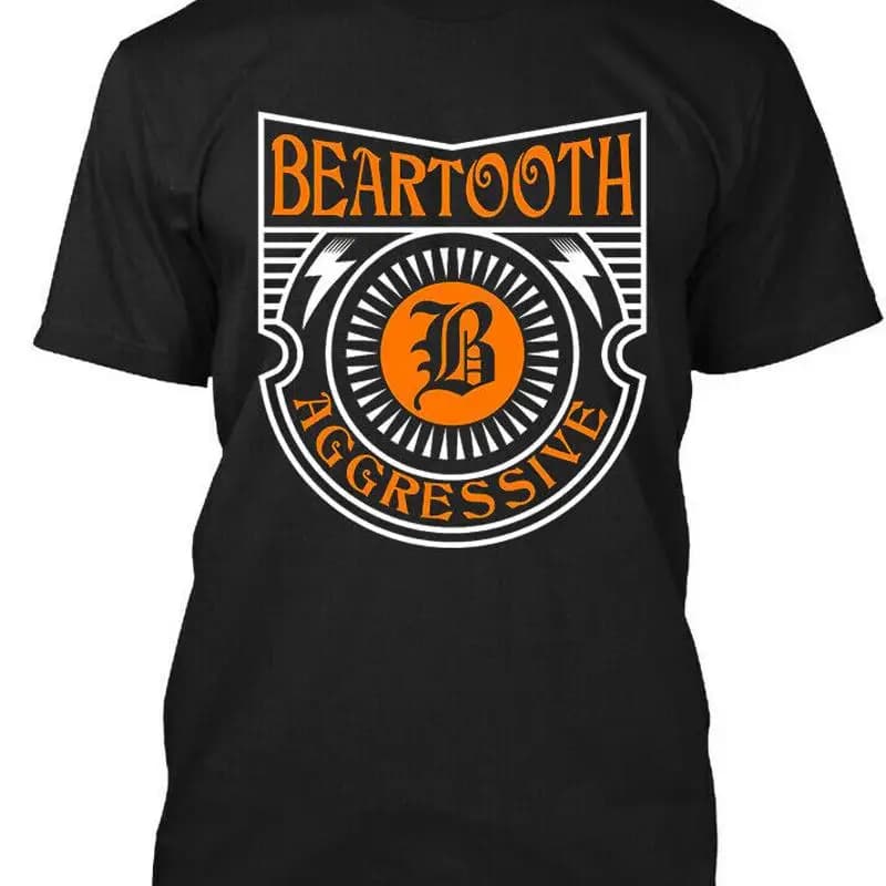 Nuova maglietta popolare limitata con logo di musica dura americana aggressiva Beartooth S 4XL