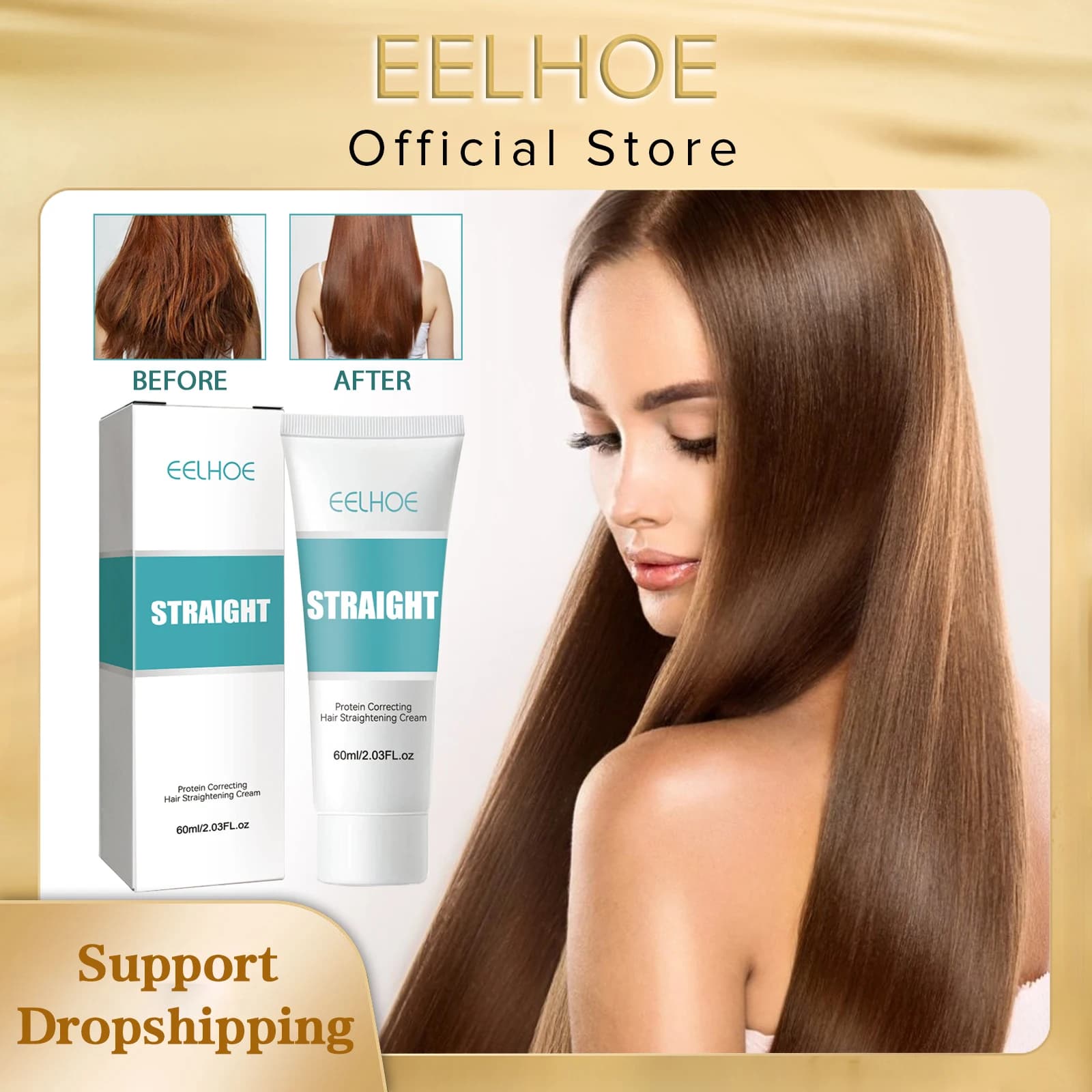 EELHOE Smooth cream for keratin hair Damaged professional treatment Cream for protein correction for smoothing curly hair faster