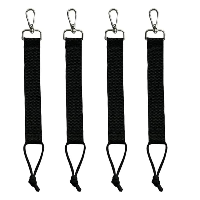 Cavo da snowboard in nylon nero 4 pezzi Set di cavi da snowboard per esterni resistenti all'usura Cinghie di rilegatura per snowboard portatili