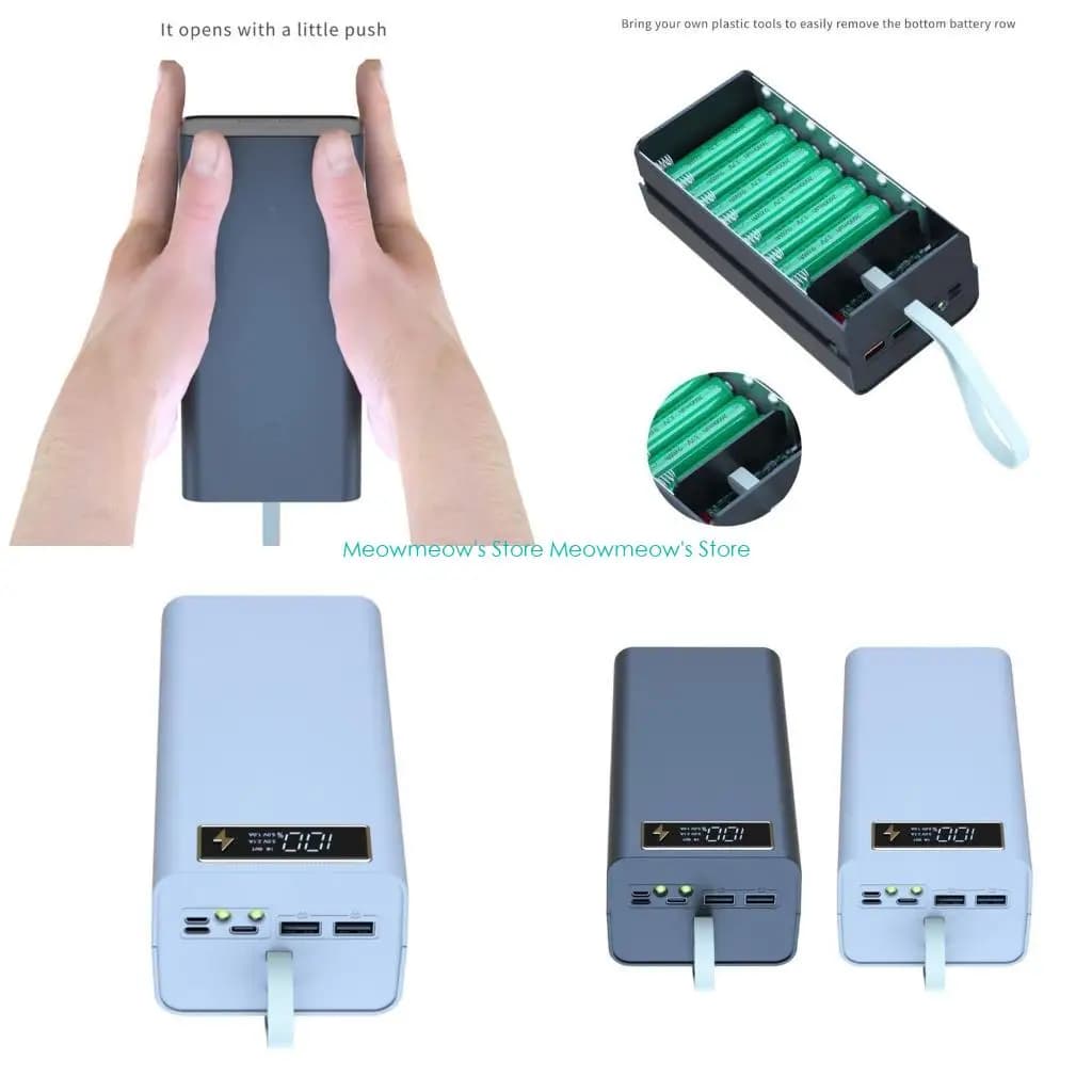 W91A 18650 Battery Charger Box USB Power Bank Mobile Support Version T21 Battery Power Supply per box with