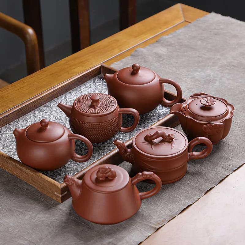 New Handmade Phoenix Calligraphy Pot Large Capacity Home Use Purple Clay Tea Pot Gongfu Tea Set Original Mine Tea Brewing Pot