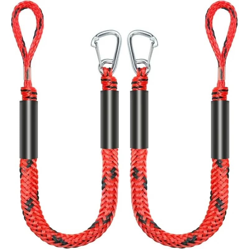 1pcs 4 Feet Bungee Dock Line Mooring Ropes Docking with Stainless Steel Clip Accessories for Boat/Yacht Anchor Dockings Rope