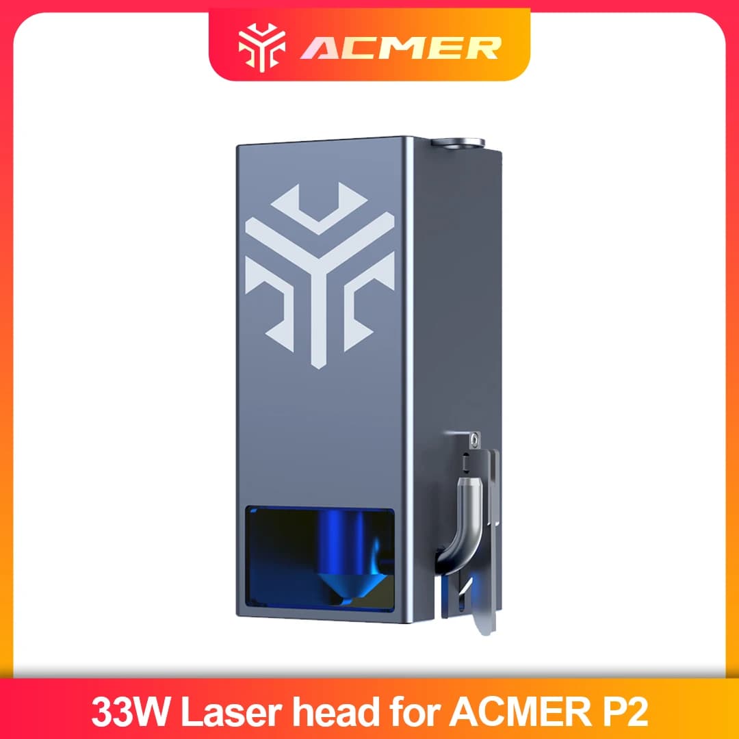 Laser Module Update Kit ACMER P2 33W, Laser Head 455nm for Laser Engravers, Acrylic Acid, Leather, Metal Lacquered