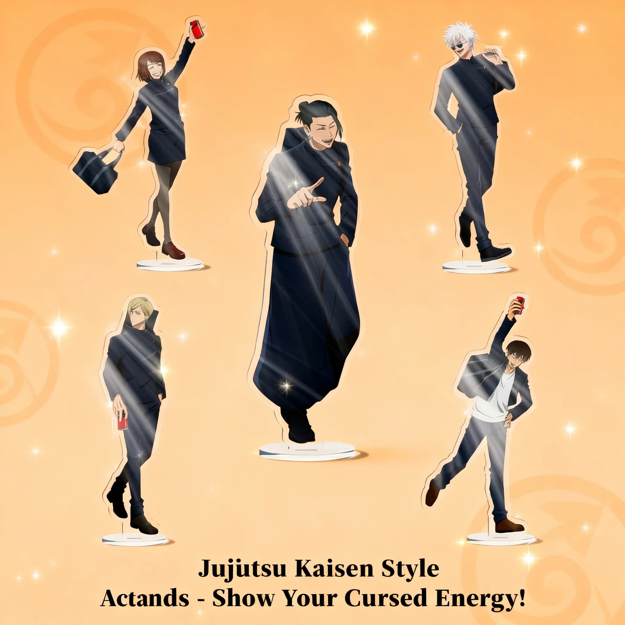 Jujutsu Kaisen Gojo Satoru Geto Suguru Toji Fushiguro Statuetta in Acrilico, Merchandise Anime, Decorazione, Regalo, Collezione, Esposizione