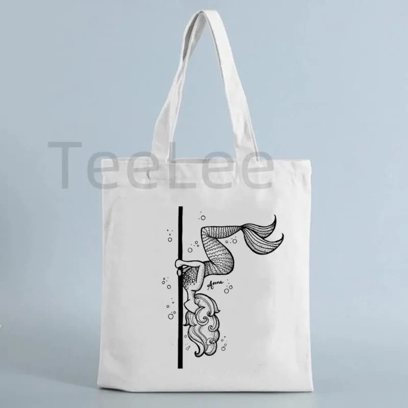 Divertente borsa tote pole dance Borse unicorno kawaii con spedizione gratuita Borsa per la spesa riutilizzabile Borsa in tela animale Borse moda regalo