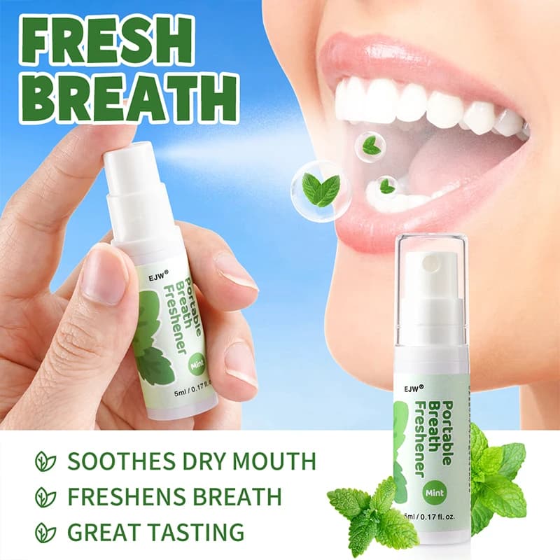 Portable oral spray without alcohol for bad breath, fresh mint taste, peach and grapes | Alito Fresco Istantaneo