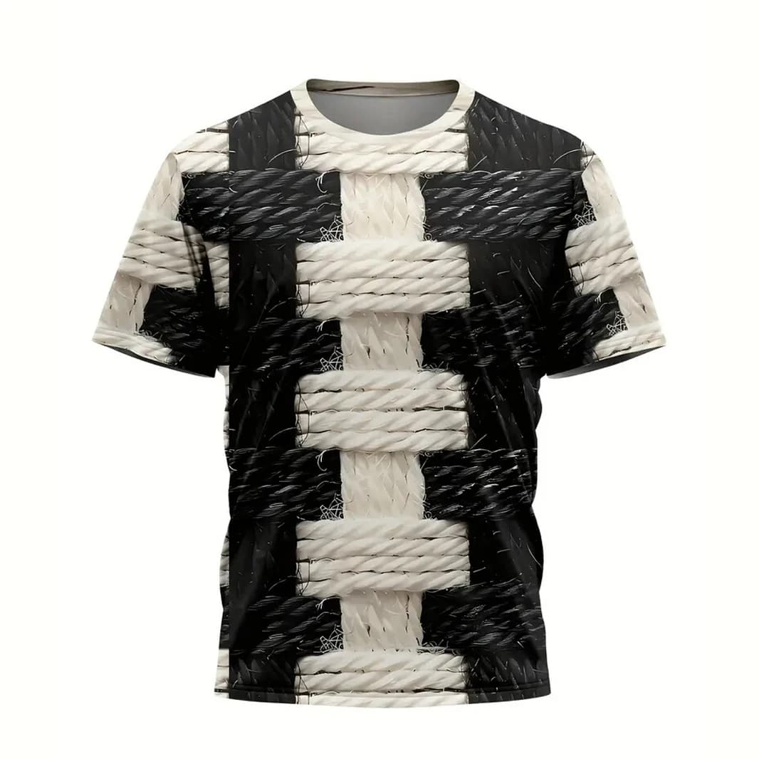T-shirt da uomo con stampa grafica divertente, girocollo estivo, casual, manica corta, top maschile, moda outdoor, abbigliamento oversize