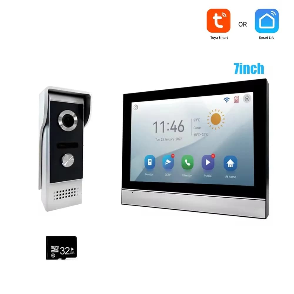 Anjielo Smart Home Tuya Smart Videocitofono IP 1080P - Campanello Wi-Fi Sicuro con Rilevamento di Movimento