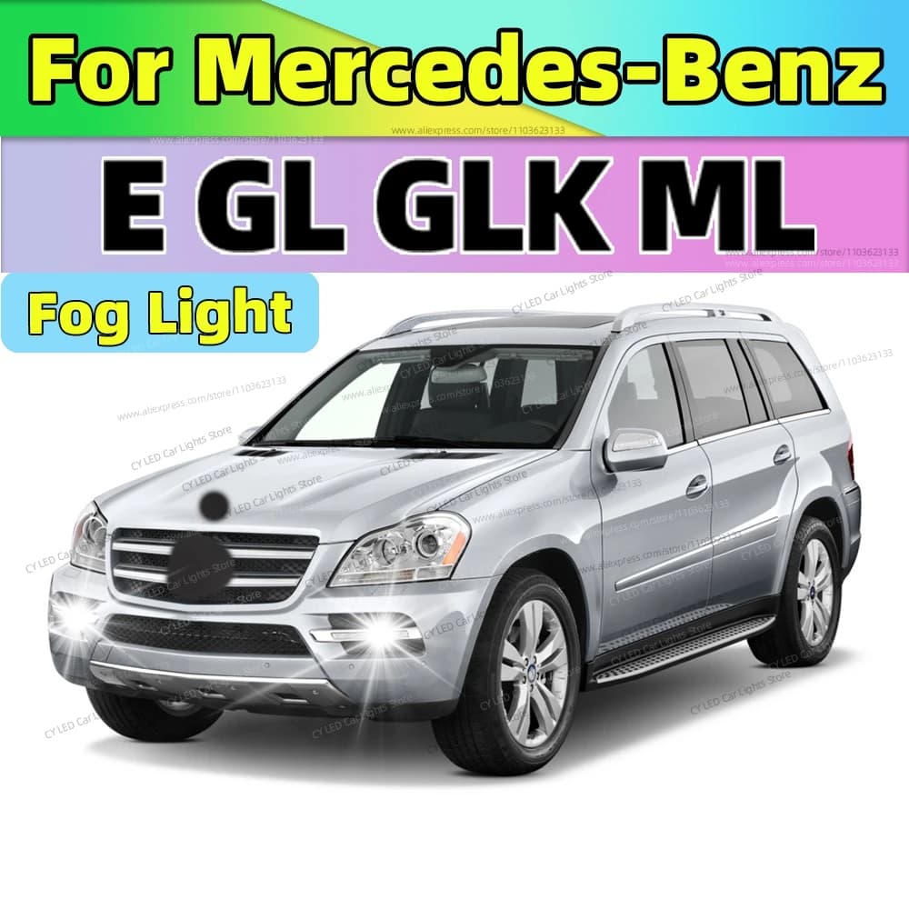 2 pcs 6000K LED fendinebbia fendinebbia car front bulb Plug and Play for Mercedes-Benz And GLK ML