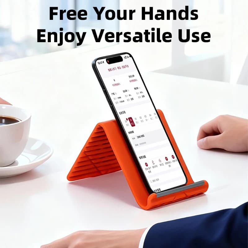 Supporto Flessibile in Silicone Pieghevole per Telefono, per Casa e Ufficio, Supporto da Scrivania Portatile e Pieghevole per Telefono, Tablet, Laptop, Accessori da Scrivania